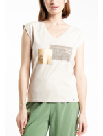 Monnari Blúzky Dámske tričko s potlačou Beige