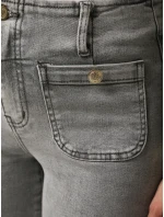 Dámské džíny s vysokým pasem a širokými nohavicemi šedé Dstreet model 21996075 - FashionStreet