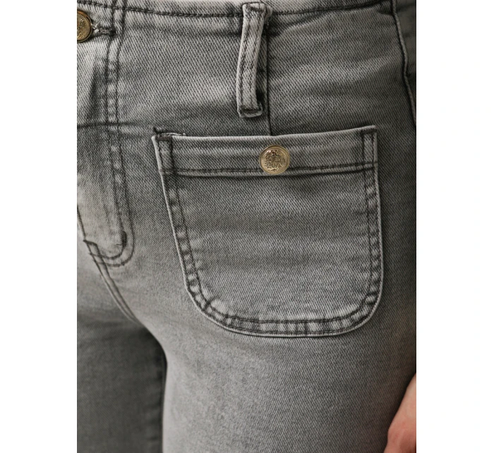 Dámské džíny s vysokým pasem a širokými nohavicemi šedé Dstreet model 21996075 - FashionStreet