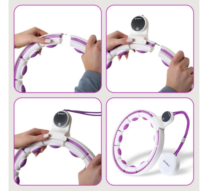 HHM17 HULA HOP BIELA/FIALOVÁ S MAGNETMI A ZÁVAŽÍM + POČÍTADLO HMS HHM17 HULA HOP BIELA/FIALOVÁ S MAGNETMI A ZÁVAŽÍM + POČÍTADLO HMS