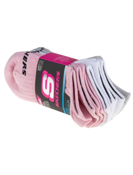 Skechers 6ks Dievčenské froté no show S115059-PKGY viacfarebné 31-34