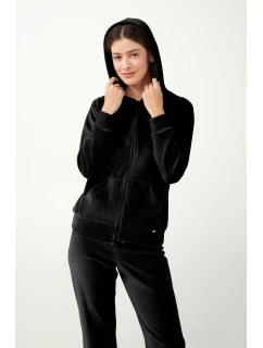 Vamp - Zamatová tepláková súprava na zips s kapucňou 21140 - Vamp