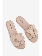 Dámské ploché nazouváky s ozdobnými květy model 22032014 - Boto