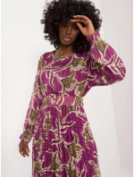 Sukienka DHJ SK model 20105291 fioletowy - FPrice Sukienka DHJ SK model 20105291 fioletowy - FPrice