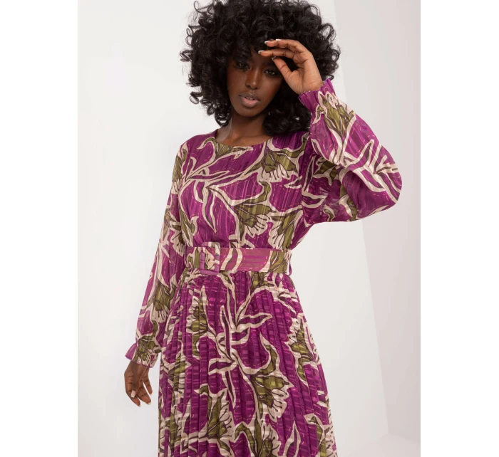 Sukienka DHJ SK model 20105291 fioletowy - FPrice Sukienka DHJ SK model 20105291 fioletowy - FPrice