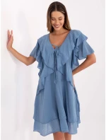 Sukienka MI SK model 21217585 ciemny niebieski - FPrice Sukienka MI SK model 21217585 ciemny niebieski - FPrice