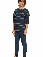 Chlapčenské pyžamo Harry modré s pruhmi