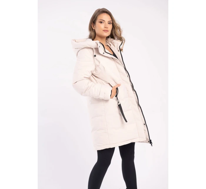 Dámsky kabát L22055-W24 béžový J-ASPEN - Volcano