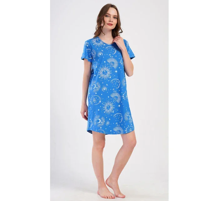 Dámske domáce šaty s krátkym rukávom Moon Dámske domáce šaty s krátkym rukávom Moon