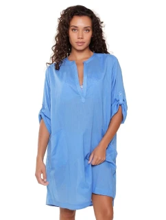 Plážové šaty 7225 modré - LingaDore