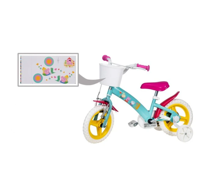 Detský 12" bicykel Peppa Pig zelený 1198 Detský 12" bicykel Peppa Pig zelený 1198