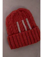 Dámská čepice Selena model 18752223 červená - K-Fashion Dámská čepice Selena model 18752223 červená - K-Fashion