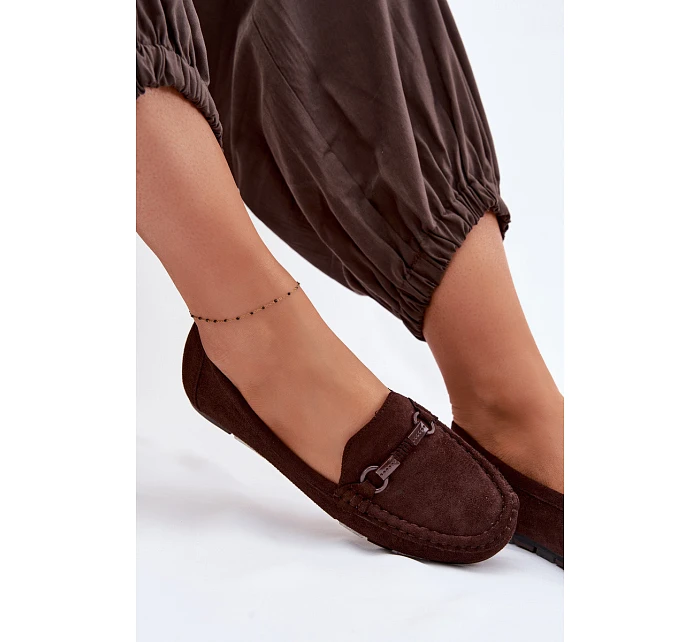 Dámské mokasiny Ploché Čokoládové Olisa Dámské mokasiny Ploché Čokoládové Olisa