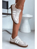 Zazoo N1068 Dámske kožené nízke tenisky Beige Zazoo N1068 Dámske kožené nízke tenisky Beige