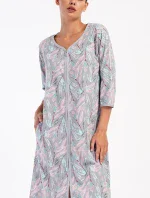 Dámske domáce šaty s trojštvrťovými rukávmi Kika