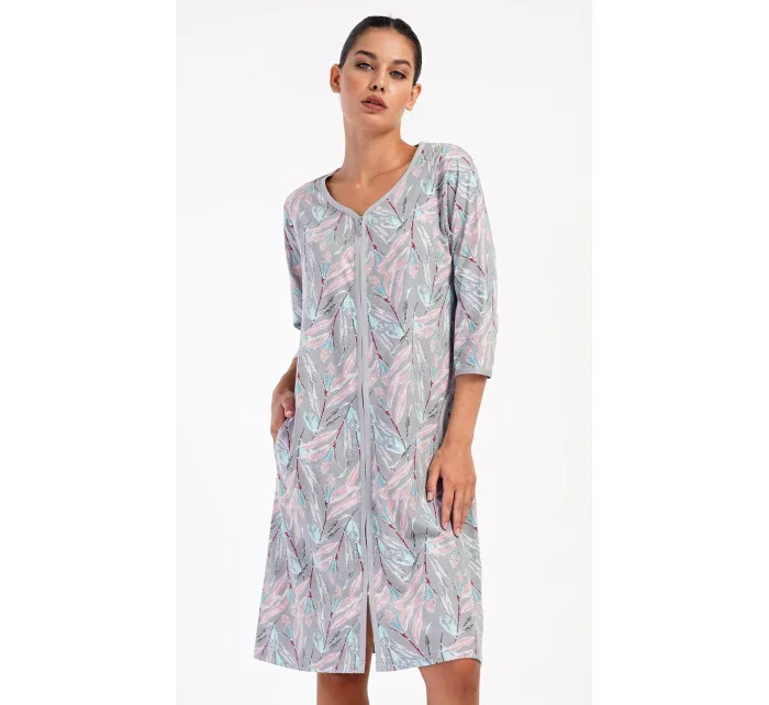 Dámske domáce šaty s trojštvrťovými rukávmi Kika