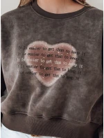 Dámská oversize mikina se srdcem graphite Dstreet model 21988165 - FashionStreet