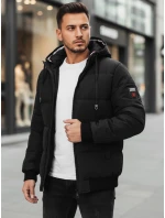 Pánská zimní bunda s kapucí černá Dstreet model 21995287 - FashionStreet