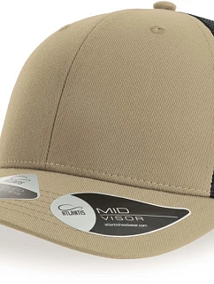 Atlantis Headwear Bryce 6-panelová truckerová čiapka 33.0102 khaki/čierna