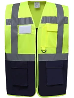 Yoko HVW 801 Hi-Vis multifunkčná vesta 79.W801 hi vis žltá/námornícka modrá Yoko HVW 801 Hi-Vis multifunkčná vesta 79.W801 hi vis žltá/námornícka modrá