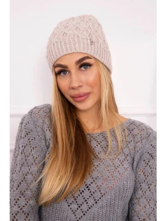 Fleecová čepice Roma model 22103995 light beige - K-Fashion