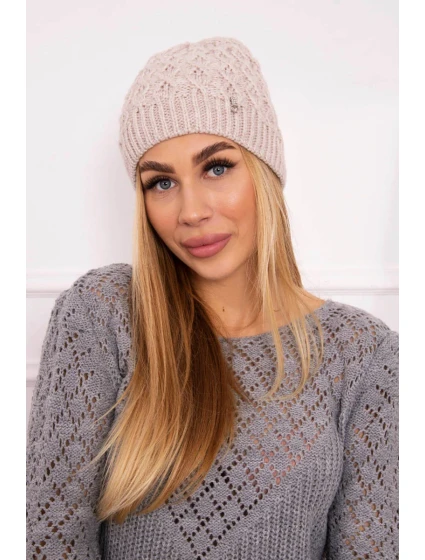 Fleecová čepice Roma model 22103995 light beige - K-Fashion