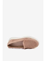 Dámské síťované mokasíny Sergio Leone MK097H béžové