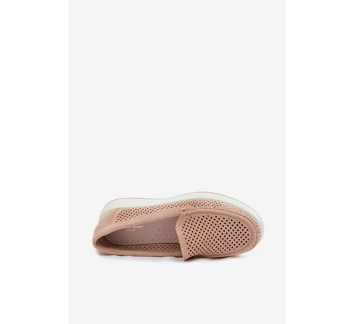Dámské síťované mokasíny Sergio Leone MK097H béžové