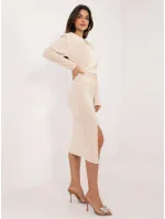 Šaty DHJ SK 18206.67 svetlo béžové