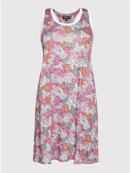 Dámská dlouhá noční košilka Šedá model 17138334 - DKNY Dámská dlouhá noční košilka Šedá model 17138334 - DKNY