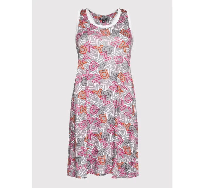 Dámská dlouhá noční košilka Šedá model 17138334 - DKNY Dámská dlouhá noční košilka Šedá model 17138334 - DKNY