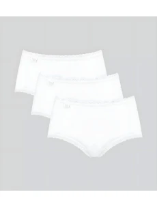 Dámske nohavičky Sloggi 24/7 Cotton Lace Midi C3P biele