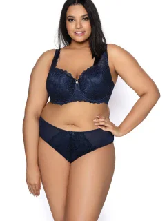 Tmavo modrá vystužená dámska podprsenka Mat M-053/22 Carmela Big