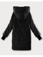 Dámska prešívaná pletená bunda S'West black (B8505-1)