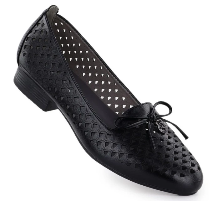 Dámské ažurové boty black model 22009343 - JEZZI Dámské ažurové boty black model 22009343 - JEZZI