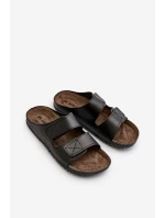 Pohodlné pánské sandály s suchým zipem model 21665794 černé - Inblu