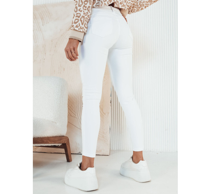 ISONA dámske džínsové nohavice biele Dstreet UY1942