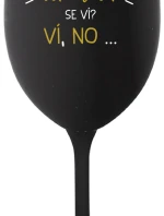 VIETE, ŽE NIE SOM ALKOHOLIK? VIETE, ŽE NIE... - čierny pohár na víno 350 ml