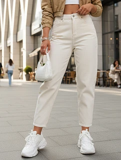 Dámske džínsy UY2860 cream - FashionStreet