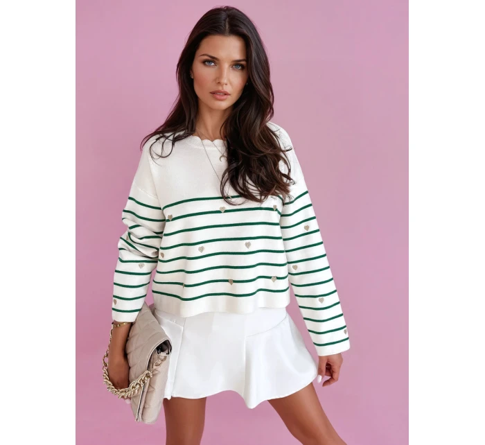 Dámsky sveter VELORIA zelený MY2027