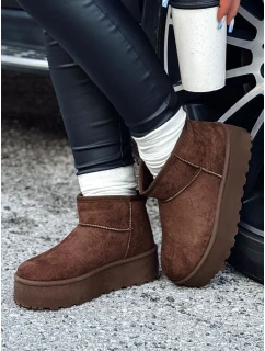 Dámske snežnice na platforme hnedé ALPIKA FashionStreet ZY0563