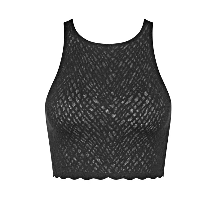 Dámsky top ZERO Feel Bliss Crop Top - BLACK - black 0004 - SLOGGI