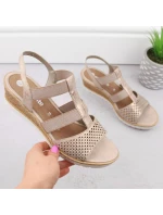 Pohodlné sandály na podpatku Remonte W model 19730112 rose gold - Rieker