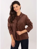 Košeľa D50061J11078A3 tmavohnedá