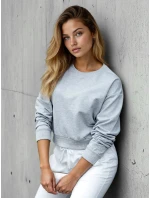 FashionStreet dámska klasická svetlosivá mikina BY1525