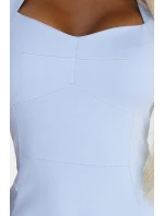 Elegantní midi šaty s výstřihem model 21146240 - numoco Elegantní midi šaty s výstřihem model 21146240 - numoco