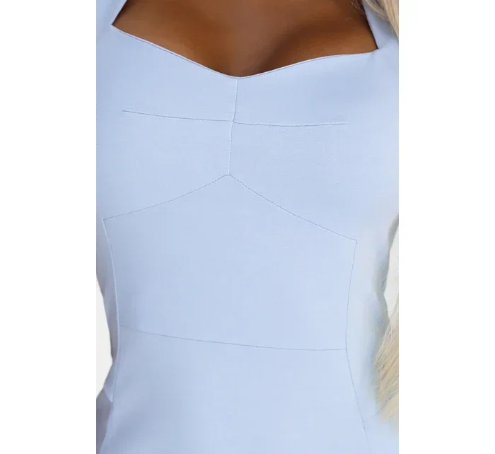 Elegantní midi šaty s výstřihem model 21146240 - numoco Elegantní midi šaty s výstřihem model 21146240 - numoco