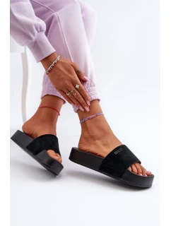 Dámské sandály na platformě z semiše Big Star model 21655540 černé - Big Star Shoes