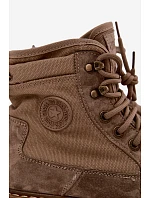 Pánské kožené semišové workery Big Star model 22393392 tmavě béžové - Big Star Shoes