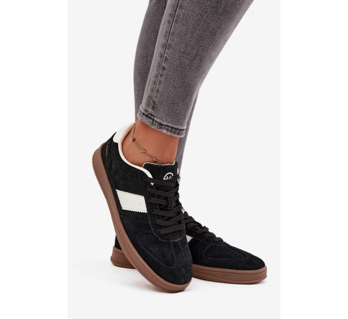 Semišové tenisky Vinceza - čierne